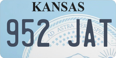 KS license plate 952JAT