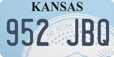KS license plate 952JBQ
