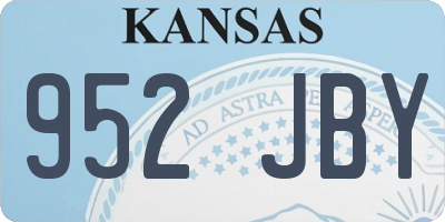 KS license plate 952JBY