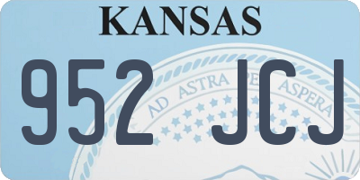 KS license plate 952JCJ