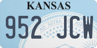 KS license plate 952JCW