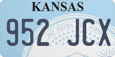 KS license plate 952JCX