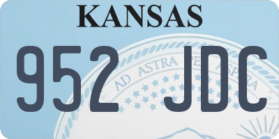 KS license plate 952JDC