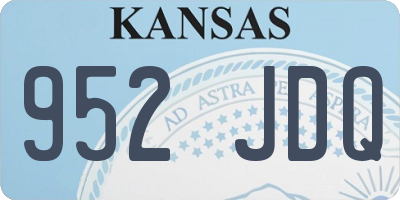 KS license plate 952JDQ