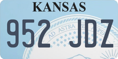 KS license plate 952JDZ