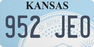 KS license plate 952JEO