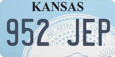 KS license plate 952JEP