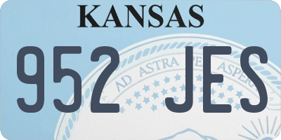 KS license plate 952JES