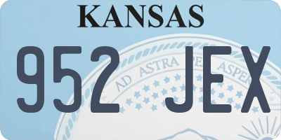 KS license plate 952JEX