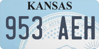 KS license plate 953AEH