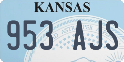 KS license plate 953AJS