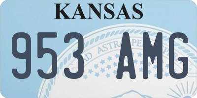 KS license plate 953AMG