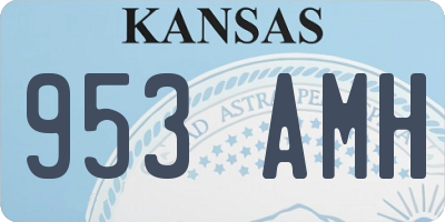 KS license plate 953AMH