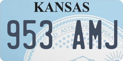 KS license plate 953AMJ