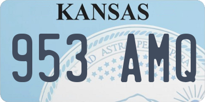KS license plate 953AMQ