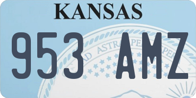 KS license plate 953AMZ
