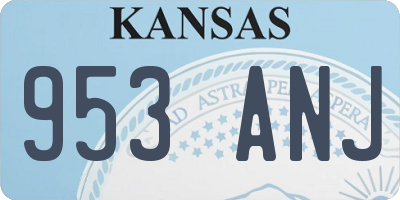 KS license plate 953ANJ