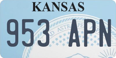 KS license plate 953APN