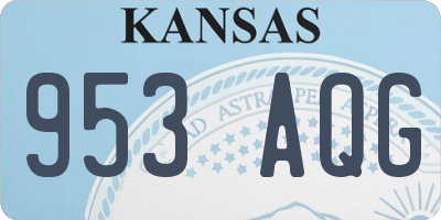 KS license plate 953AQG