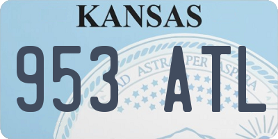 KS license plate 953ATL