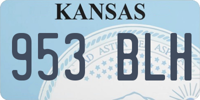 KS license plate 953BLH