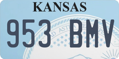 KS license plate 953BMV