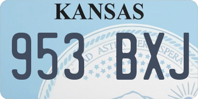 KS license plate 953BXJ