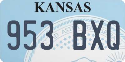 KS license plate 953BXQ