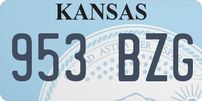 KS license plate 953BZG