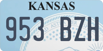 KS license plate 953BZH