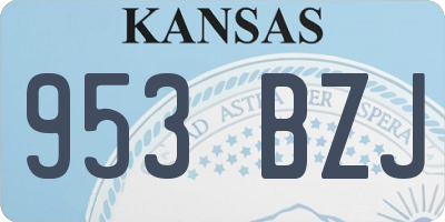 KS license plate 953BZJ