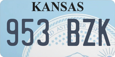 KS license plate 953BZK