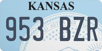 KS license plate 953BZR