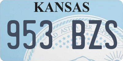KS license plate 953BZS