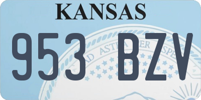 KS license plate 953BZV
