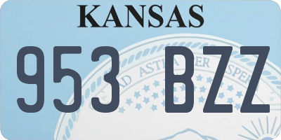 KS license plate 953BZZ