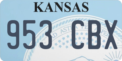 KS license plate 953CBX