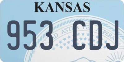 KS license plate 953CDJ