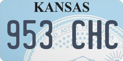 KS license plate 953CHC