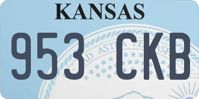 KS license plate 953CKB
