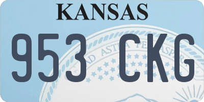 KS license plate 953CKG