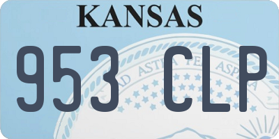 KS license plate 953CLP