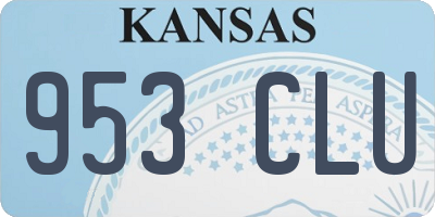 KS license plate 953CLU