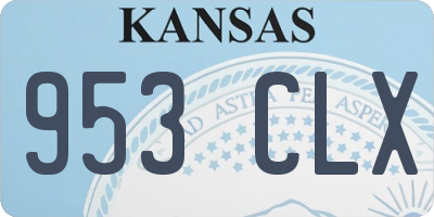 KS license plate 953CLX
