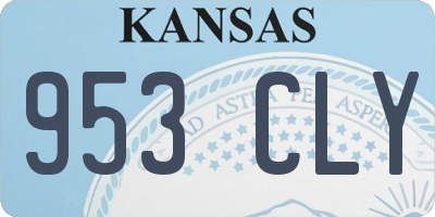 KS license plate 953CLY