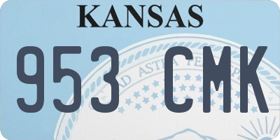 KS license plate 953CMK