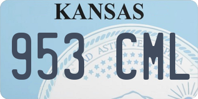 KS license plate 953CML