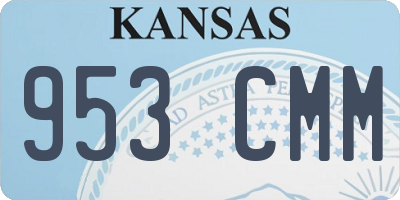 KS license plate 953CMM