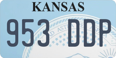 KS license plate 953DDP