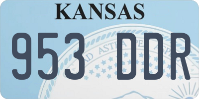 KS license plate 953DDR